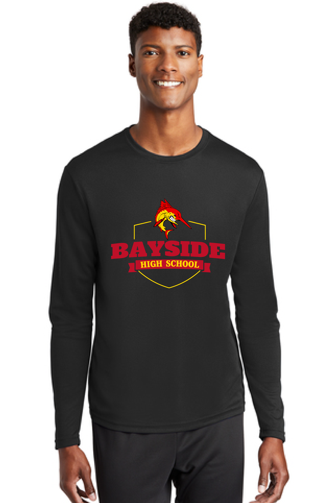Performance Long Sleeve T-Shirt / Black / Bayside High School Soccer