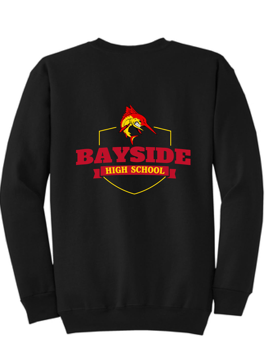Bayside Fleece Crewneck Sweatshirt / Black / Bayside High School Soccer