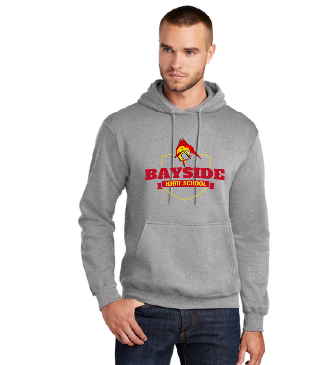 Bayside Fleece Hooded Sweatshirt / Athletic Heather / Bayside High School Soccer