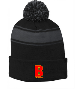 Stripe Pom Pom Beanie / Black / Bayside High School Lacrosse