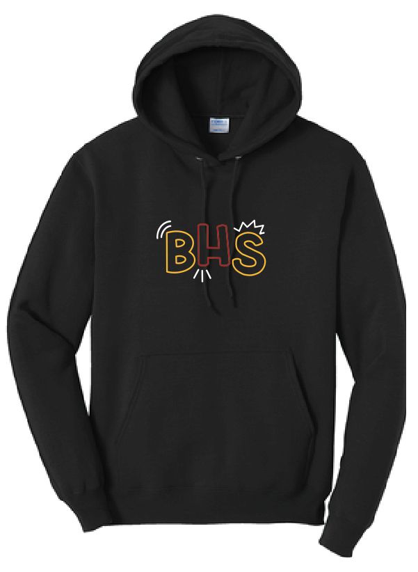 Fleece Hooded Sweatshirt (Youth & Adult) / Jet Black / Bayside Freshman