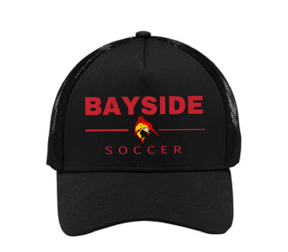 PosiCharge Competitor Mesh Back Cap / Black / Bayside High School Soccer