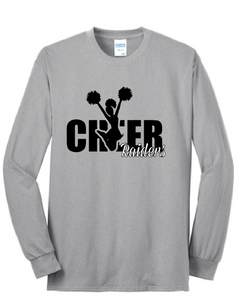 Cheer Raiders Long Sleeve Shirt / Gray / Bayside Cheer - Fidgety