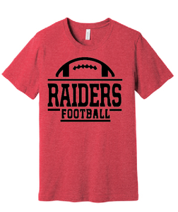 Raiders Short Sleeve Cotton T-Shirt / Heather Red / Bayside Football - Fidgety
