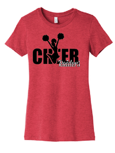 CHEER Raiders Short Sleeve T-shirt / Heather Red / Bayside Cheer - Fidgety