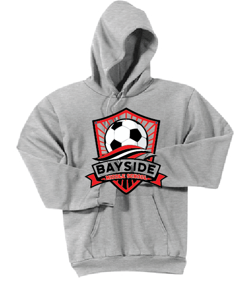 Soccer Fleece Hoody / Ash Gray / Bayside Soccer - Fidgety