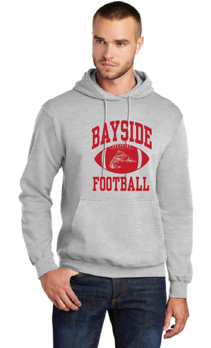 Fleece Hooded Sweatshirt (Youth & Adult) / Ash / Bayside High School Football