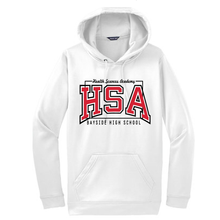 Fleece Hooded Pullover / White / Bayside Health Sciences Academy
