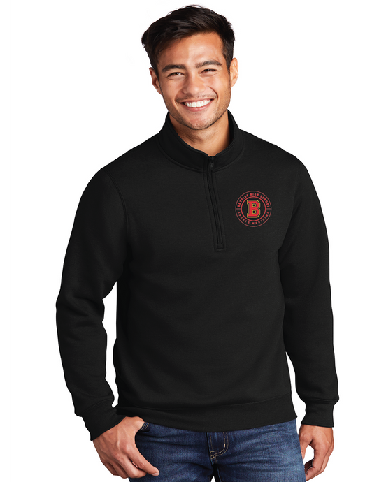 Fleece 1/4-Zip Pullover Sweatshirt / Black / Bayside High School Sports Medicine