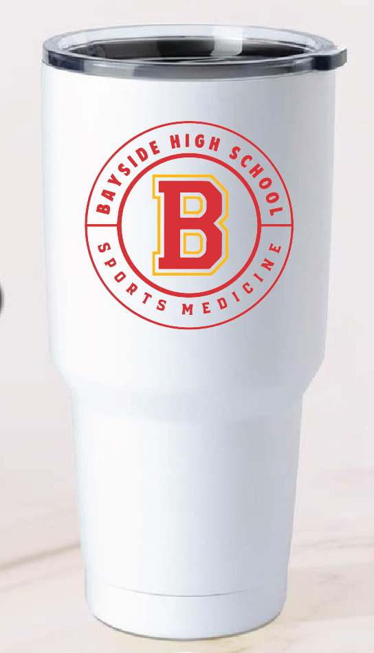 30oz Tumbler / White / Bayside High School Sports Medicine