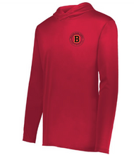 Hooded Long Sleeve T-Shirt / Red / Bayside High School Sports Medicine