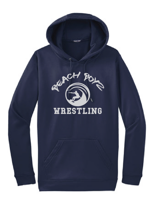 Performance Fleece Hooded Sweatshirt / Navy /Beach Boyz Wrestling