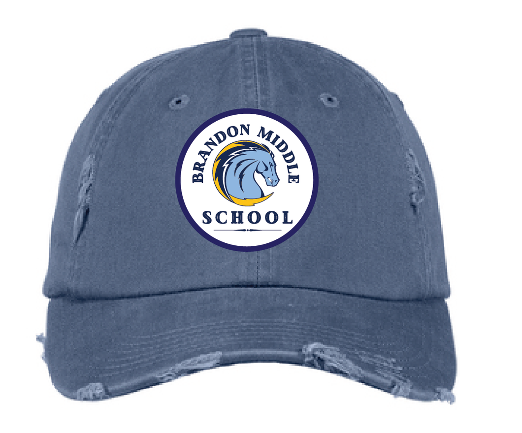 Distressed Cap / Scotland Blue / Brandon Middle School