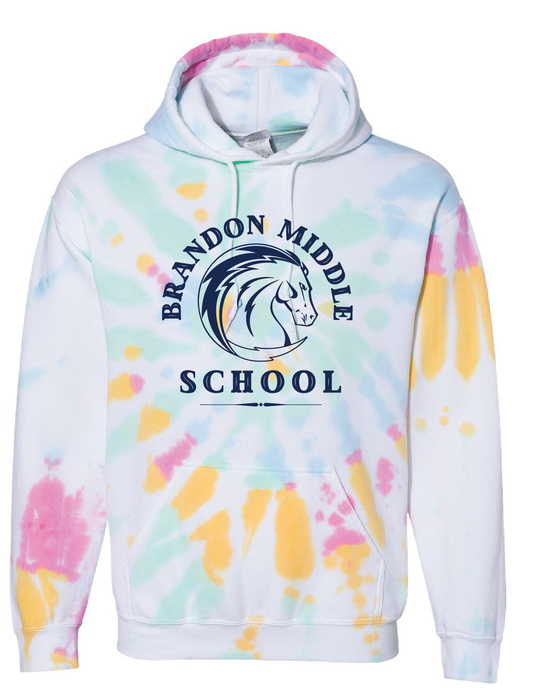 Blended Hooded Tie-Dyed Sweatshirt / Devine / Brandon Middle School