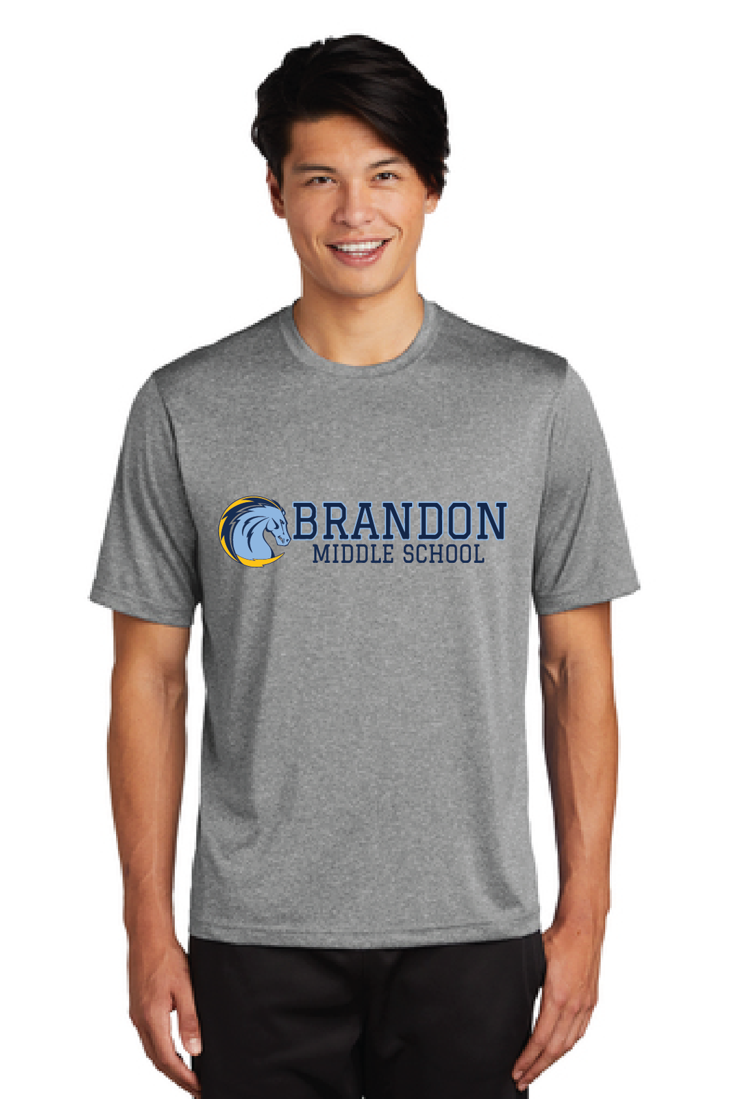 Heather Contender Tee / Grey Heather / Brandon Middle School Staff