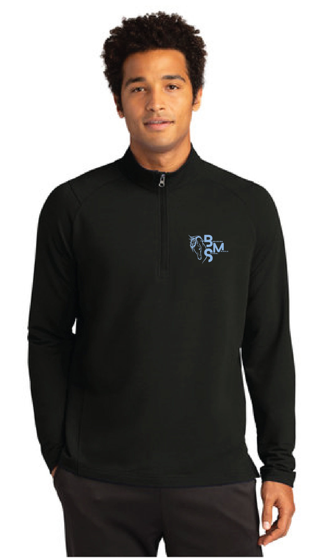 Flex Fleece 1/4-Zip / Black / Brandon Middle School Staff