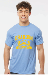 Unisex Poly-Rich T-Shirt (Youth & Adult) / Heather Athletic Blue / Brandon Middle School Debate