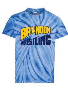 Cyclone Pinwheel Tie-Dyed T-Shirt / Royal / Brandon Middle School Wrestling