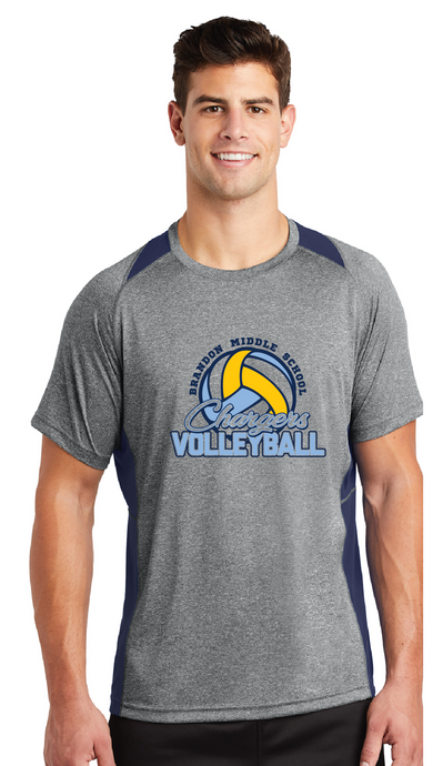 Heather Contender Tee (Youth & Adult) / Vintage Heather & Navy / Brandon Middle School Volleyball