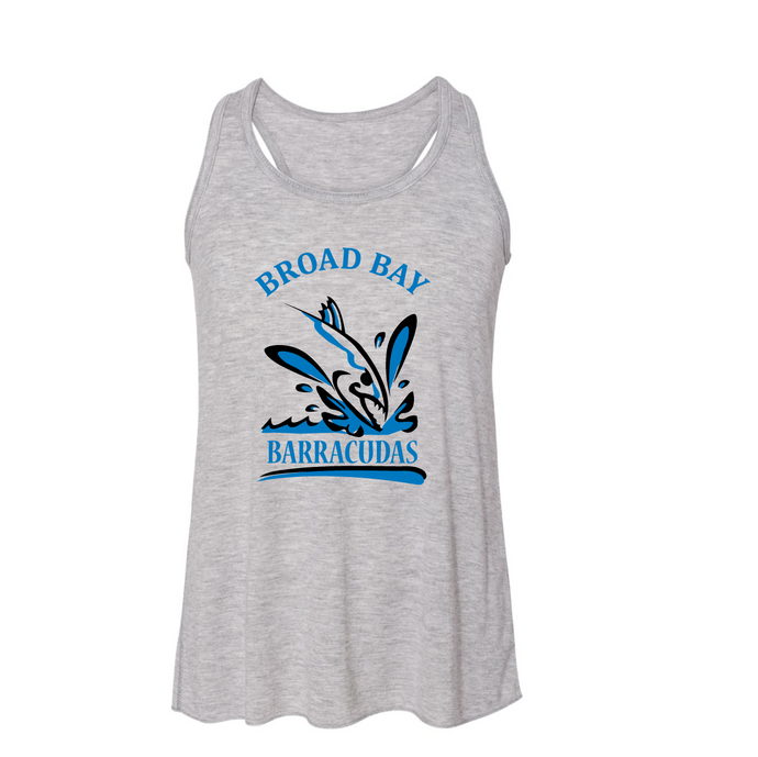 Women's Flowy Racerback Tank / Heather Grey / Broad Bay Swim - Fidgety