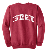 Fleece Crewneck Sweatshirt (Youth & Adult) / Heather Red / Center Grove Middle School
