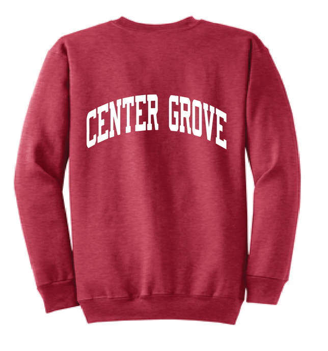 Fleece Crewneck Sweatshirt / Heather Red / Center Grove Middle School