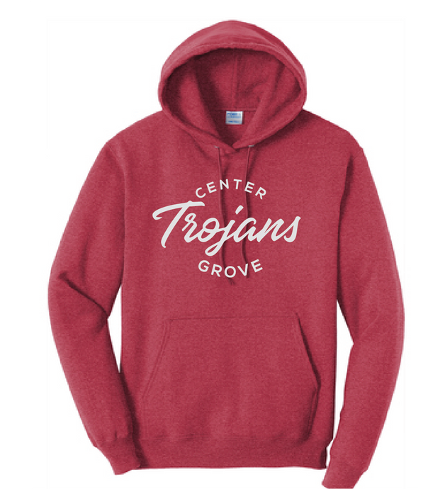Trojans Fleece Hoody / Heather Red / Youth & Adult / Center Grove
