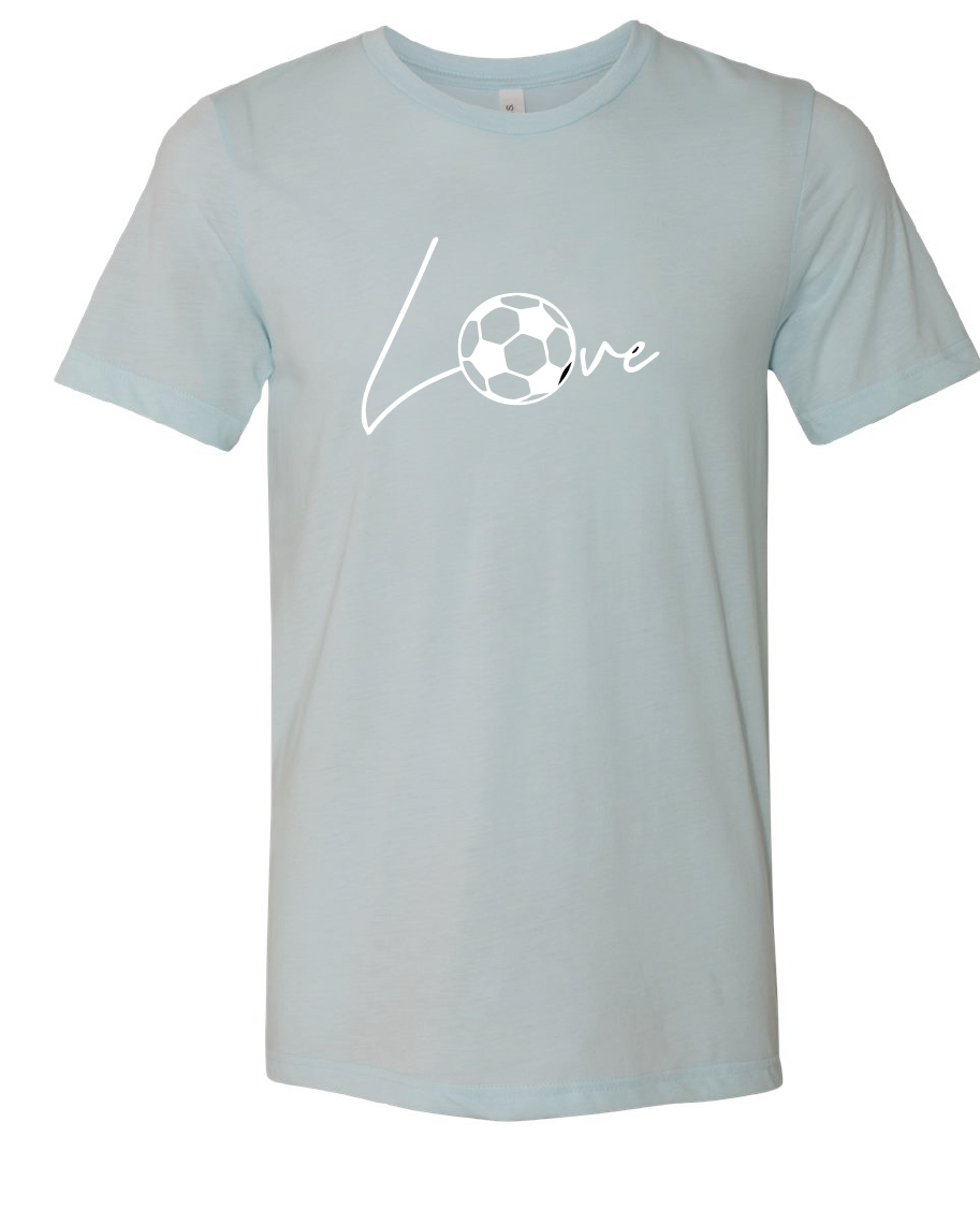 Love Soccer Soft Style T-Shirt / Ice Gray / Center Grove Soccer