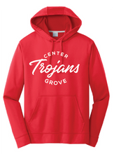 Performance Hooded Sweatshirt / Red / Youth & Adult / Center Grove Trojans