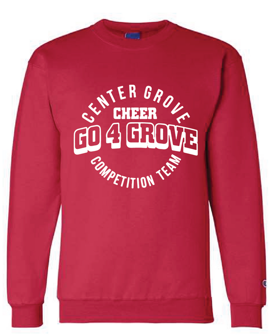 Fleece Crewneck Sweatshirt / Red / Center Grove Cheer Comp
