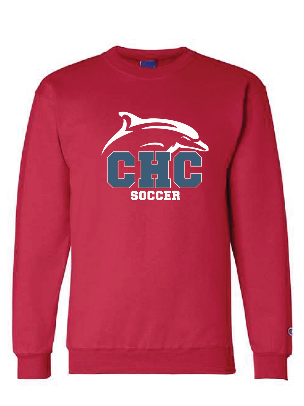 Champion Crewneck Sweatshirt / Scarlet Heather  / Cape Henry Soccer
