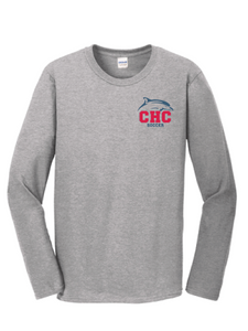 Softstyle Triblend Long Sleeve Tee / Grey Frost / Cape Henry Soccer