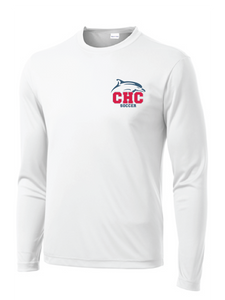 Long Sleeve Performance T-Shirt / White / Cape Henry Soccer