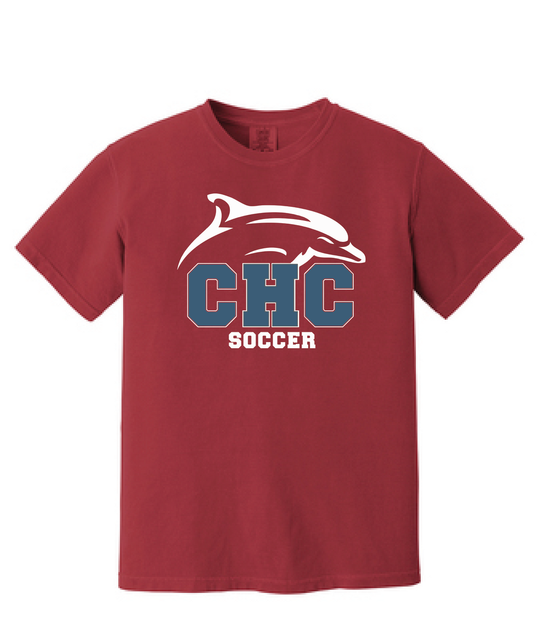 Comfort Colors Heavyweight Ring Spun Tee  / Crimson / Cape Henry Soccer