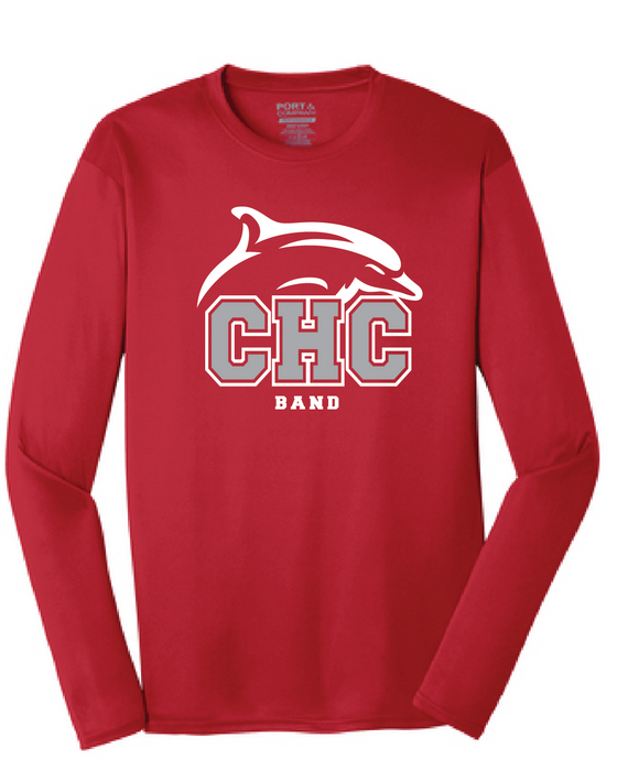 Long Sleeve Performance Tee / Red / Cape Henry Collegiate Band