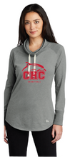 Ladies Sueded Cotton Blend Cowl Tee / Grey / Cape Henry Collegiate Basketball