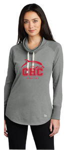 Ladies Sueded Cotton Blend Cowl Tee / Grey / Cape Henry Collegiate Basketball