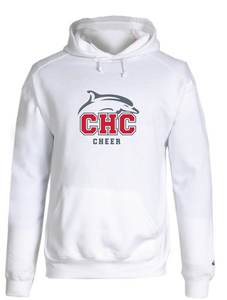 Fleece Pullover Hooded Sweatshirt / White / Cape Henry Collegiate Cheer