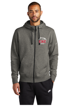 Fleece Sleeve Swoosh Full-Zip Hoodie / Charcoal Heather / Cape Henry Collegiate Cheer