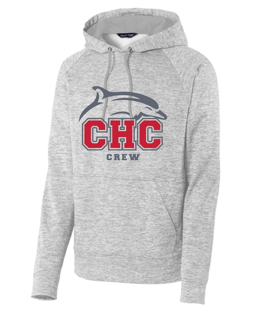 Electric Heather Fleece Hooded Pullover / Silver / Cape Henry Collegiate Crew