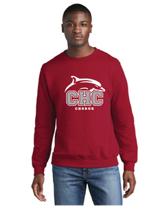 Fleece Crewneck Sweatshirt / Red / Cape Henry Collegiate Chorus