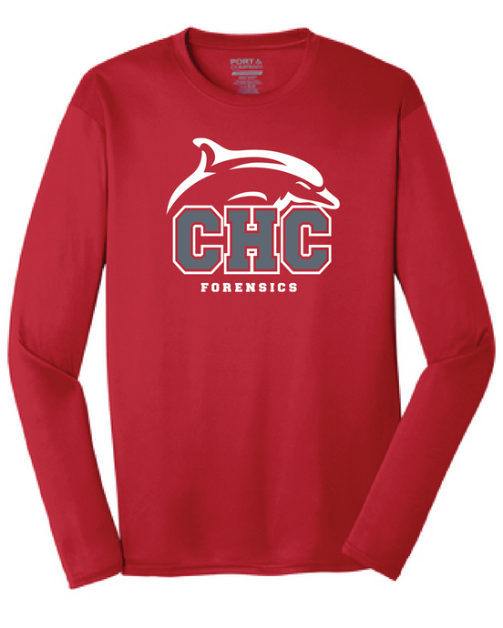 Long Sleeve Performance Tee / Red / Cape Henry Collegiate Forensics