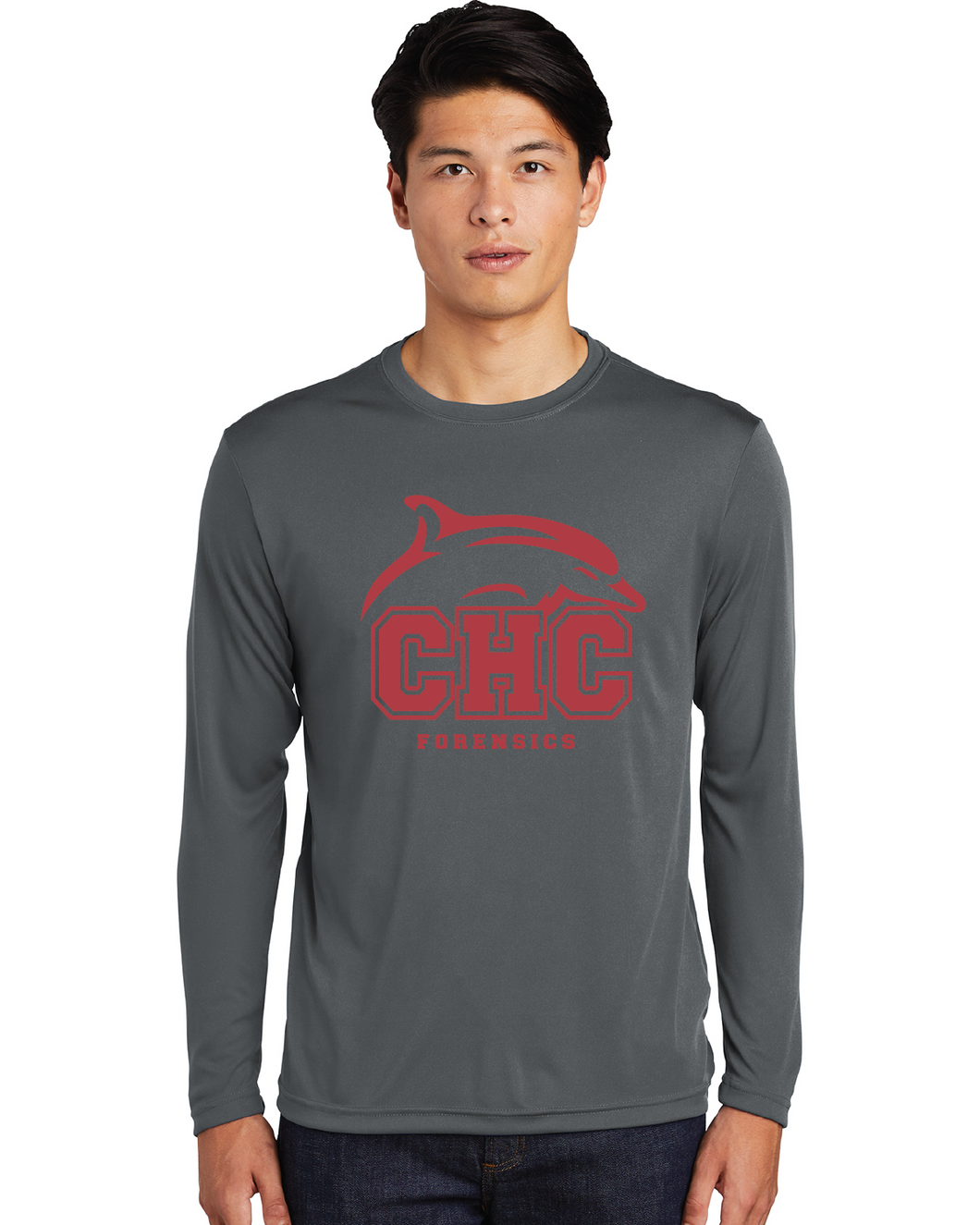 Long Sleeve Performance Tee / Charcoal / Cape Henry Collegiate Forensics