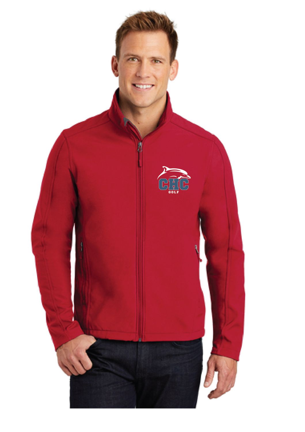 Soft Shell Jacket / Red  / Cape Henry Collegiate Golf