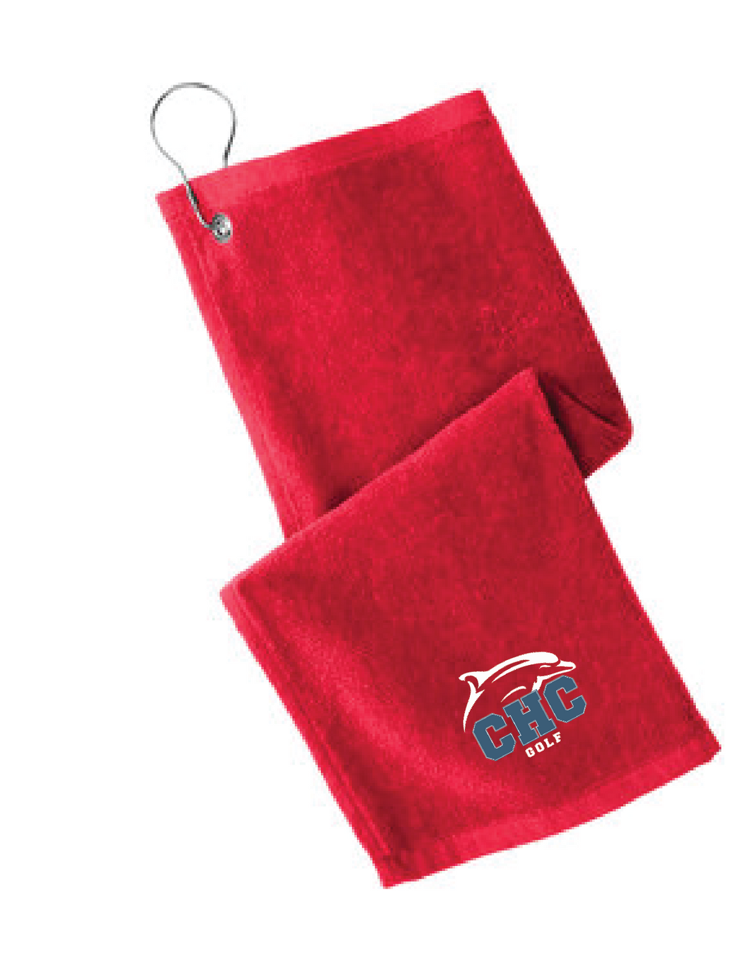 Grommeted Hemmed Towel / Red  / Cape Henry Collegiate Golf