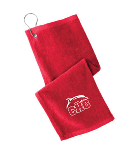 Grommeted Hemmed Towel / Red  / Cape Henry Collegiate Tennis