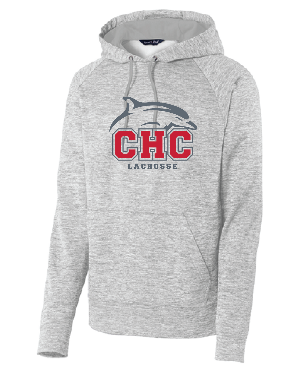 Electric Heather Fleece Hooded Pullover / Silver / Cape Henry Collegiate Lacrosse