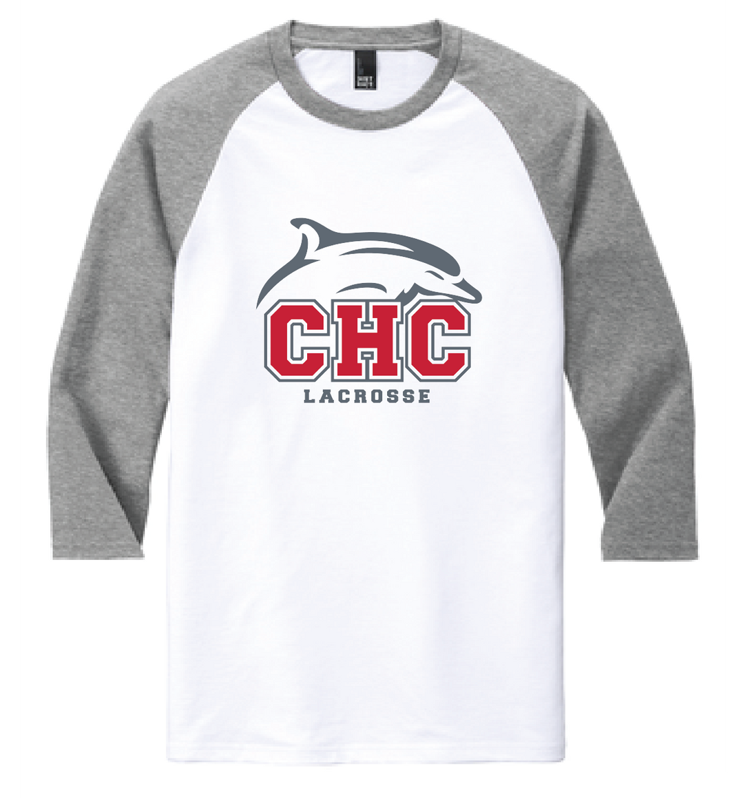 Perfect Tri 3/4-Sleeve Raglan / Grey/White / Cape Henry Collegiate Lacrosse