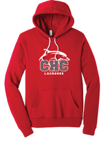 Unisex Sponge Fleece Pullover Hoodie / Red / Cape Henry Collegiate Lacrosse