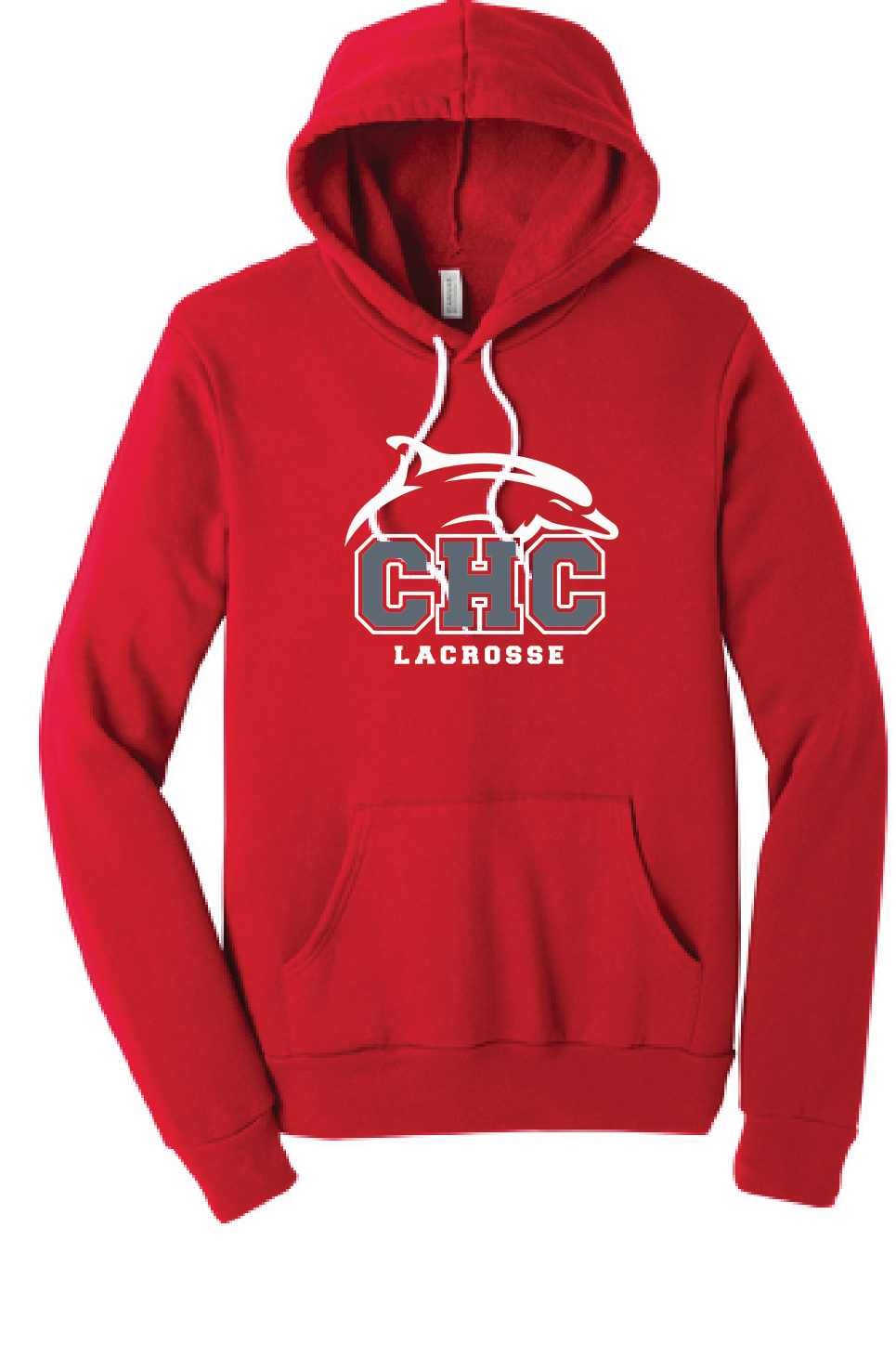 Unisex Sponge Fleece Pullover Hoodie / Red / Cape Henry Collegiate Lacrosse